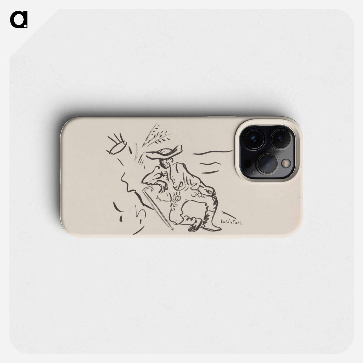 Sitting man - アーノルド ピーター ワイズ クビンチャン Phone Case.