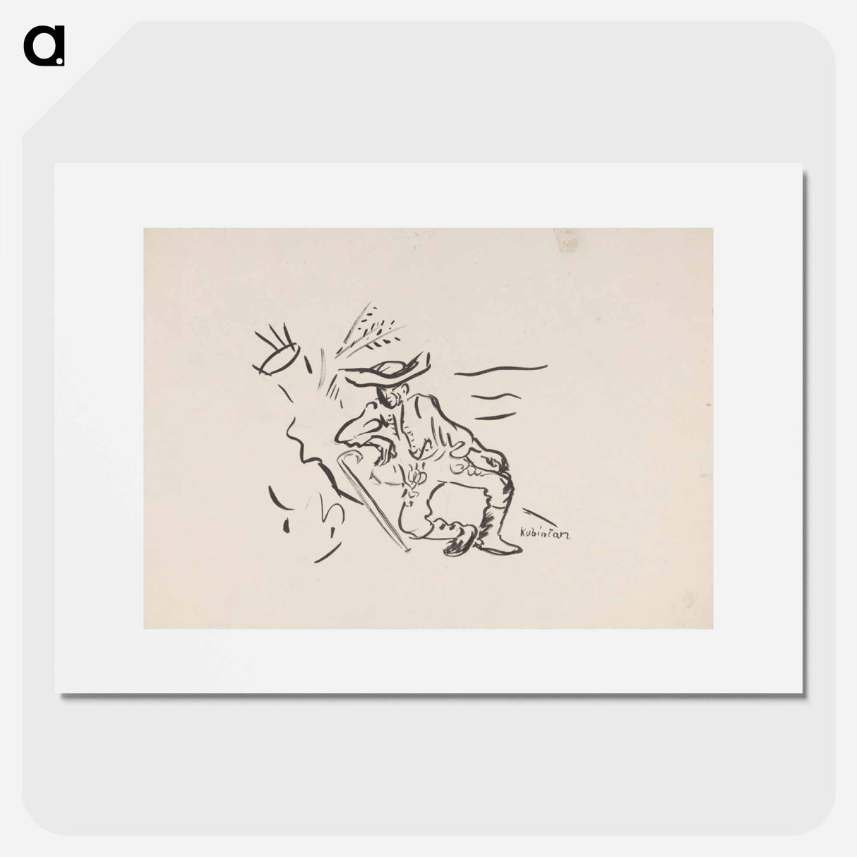 Sitting man - アーノルド ピーター ワイズ クビンチャン Poster.