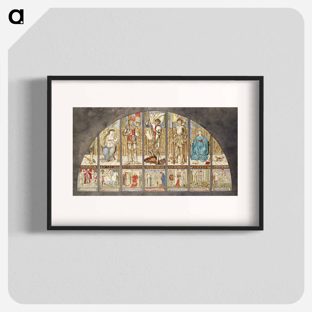 Wars of the Roses - Edward IV, Henry VI, St George with Allegory - エドワード バーン ジョーンズ Poster.