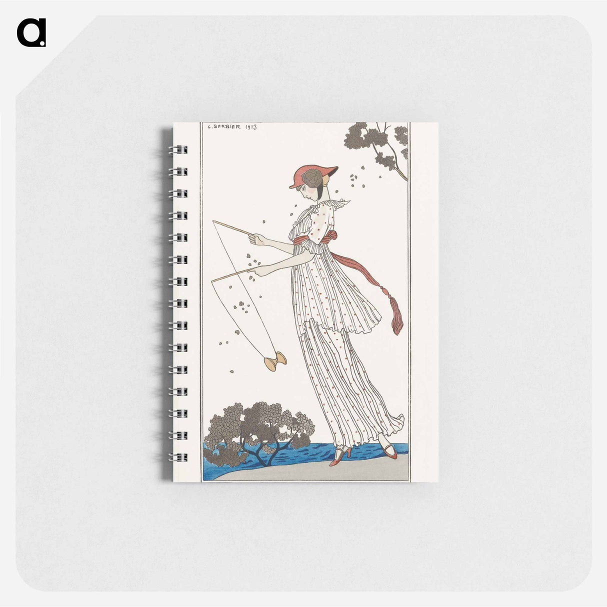 Costumes Parisiens: Robe de linon imprimé - ジョルジュ バルビエ Memo.