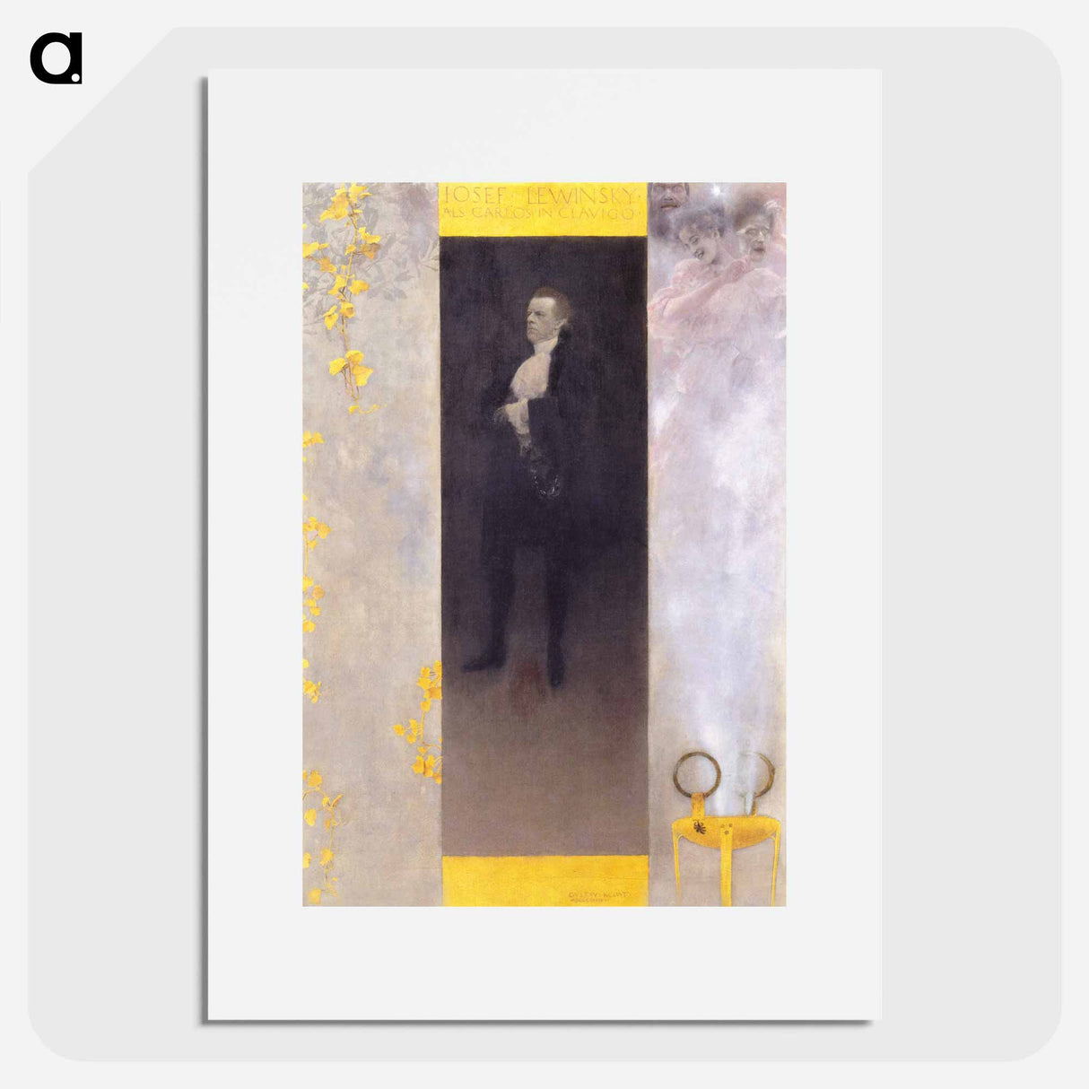 The Hofschauspieler Josef Lewinsky as Carlos in Clavigo - Gustav Klimt Poster.