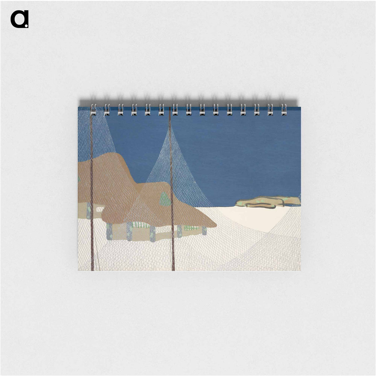 Fishing village from Momoyogusa–Flowers of a Hundred Generations - 神坂 雪佳 Memo.