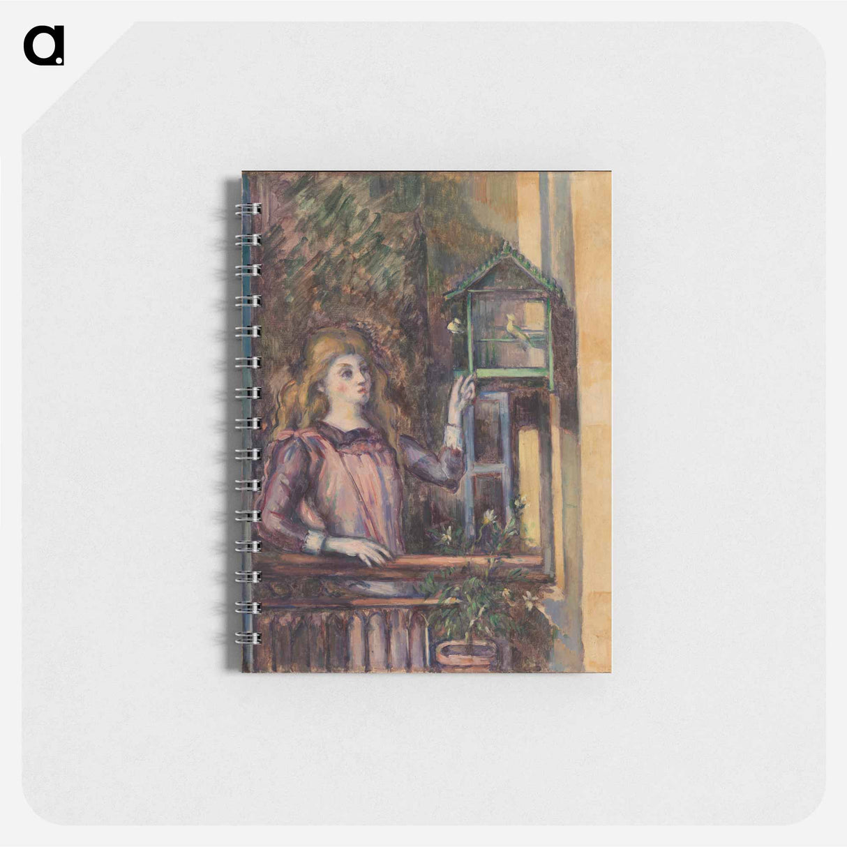 Girl with Birdcage - ポール セザンヌ Memo.