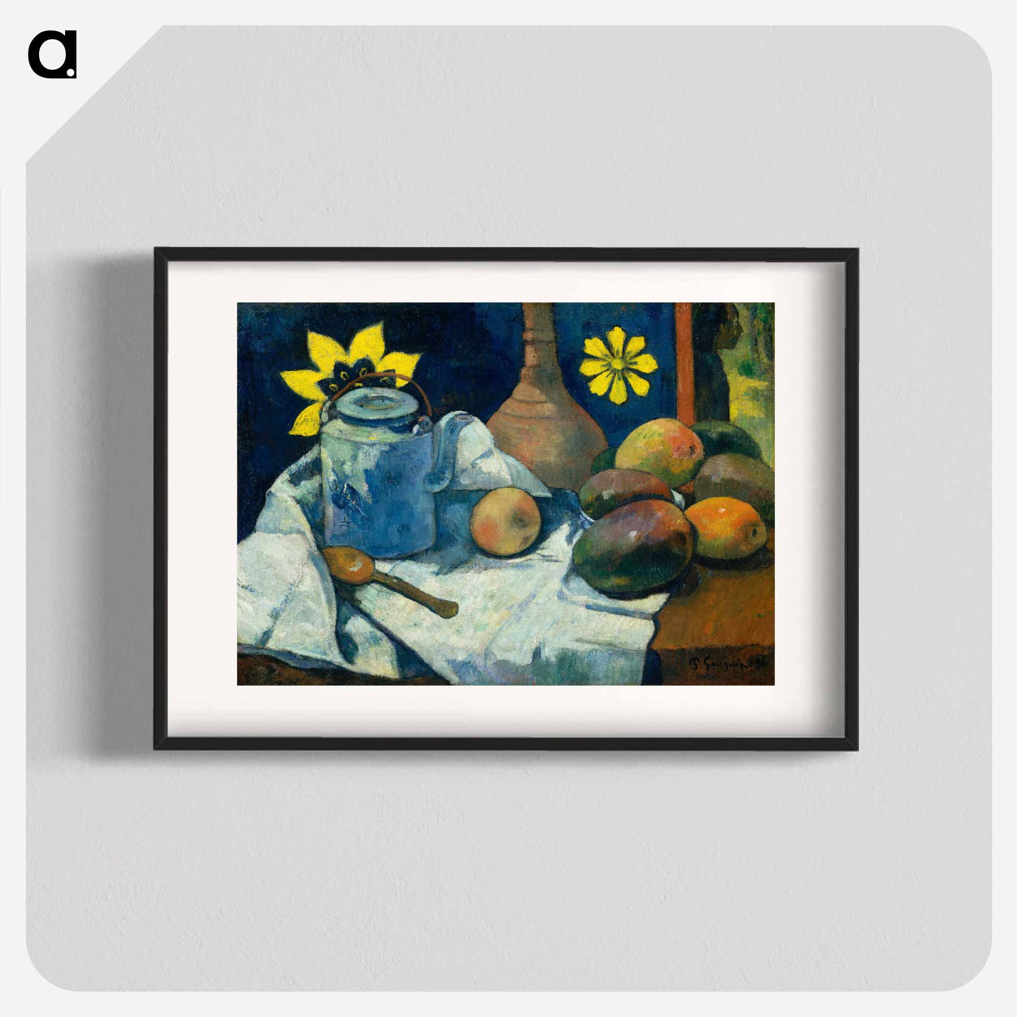 ゴーギャン ティーポットとフルーツ 　絵画　油絵 オンライン ストアホビー・楽器・アート - ゴーギャン