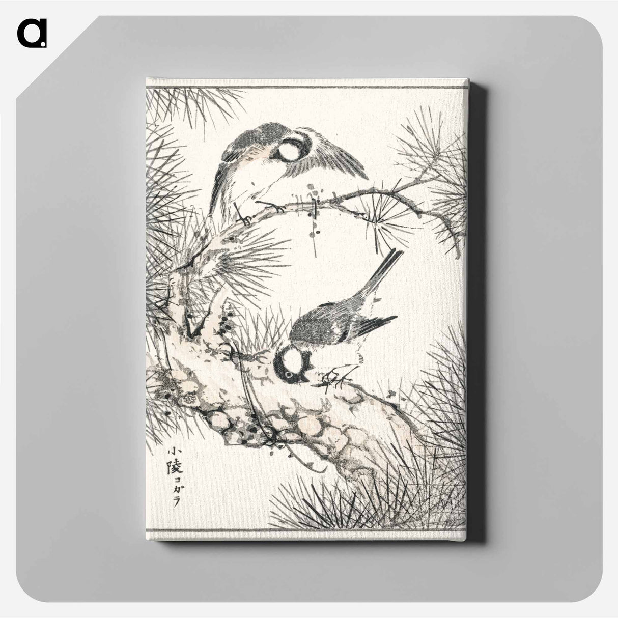 アートパネル-Japanese Willow Tit and Pine Tree
- 鳥類図鑑 Canvas.