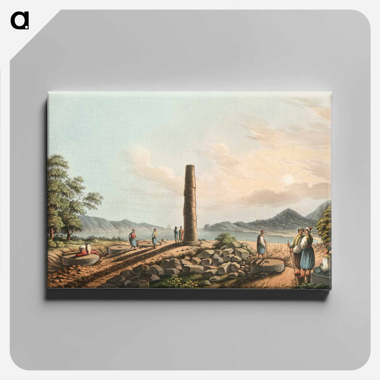 Ruins of the Temple of Juno in Samos - オスマン帝国領内の景色 Canvas.