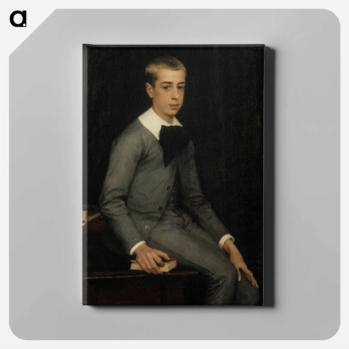 Portrait of lieutenant alexandre weissgerber de stragéwicz as a child - アルバート エーデルフェルト Canvas.