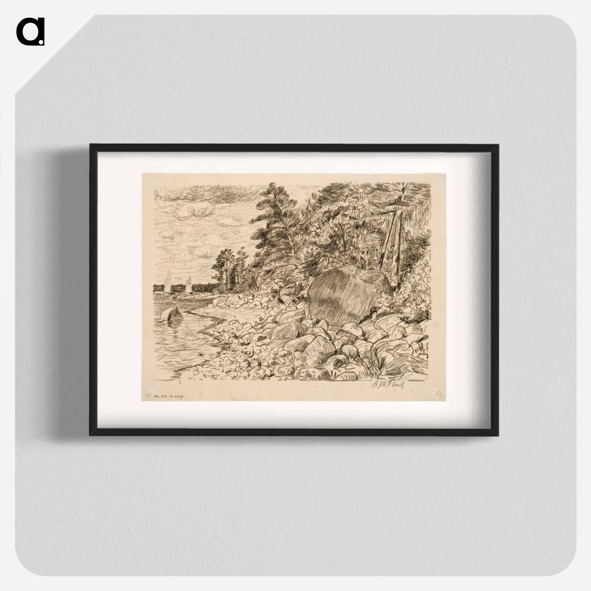 Porvoon saaristosta - アルフレッド ウィリアム フィンチ Poster.