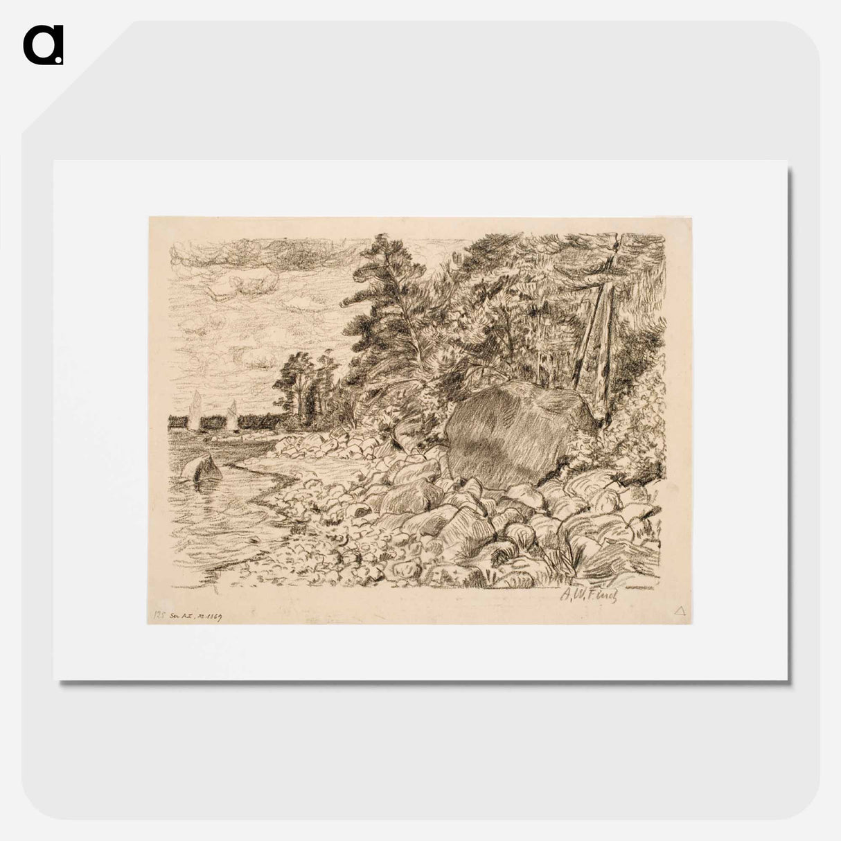 Porvoon saaristosta - アルフレッド ウィリアム フィンチ Poster.