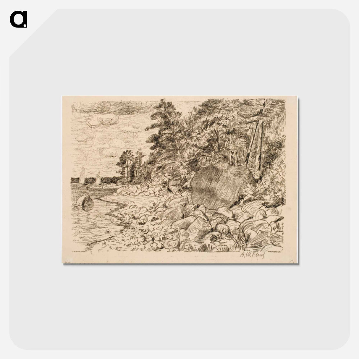 Porvoon saaristosta - アルフレッド ウィリアム フィンチ Postcard.