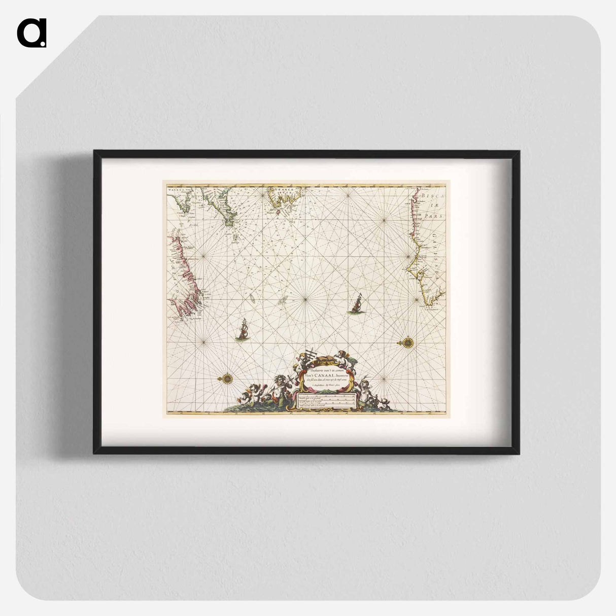 Paskaert van't in comen van't Canaal - アンティーク地図 Poster.