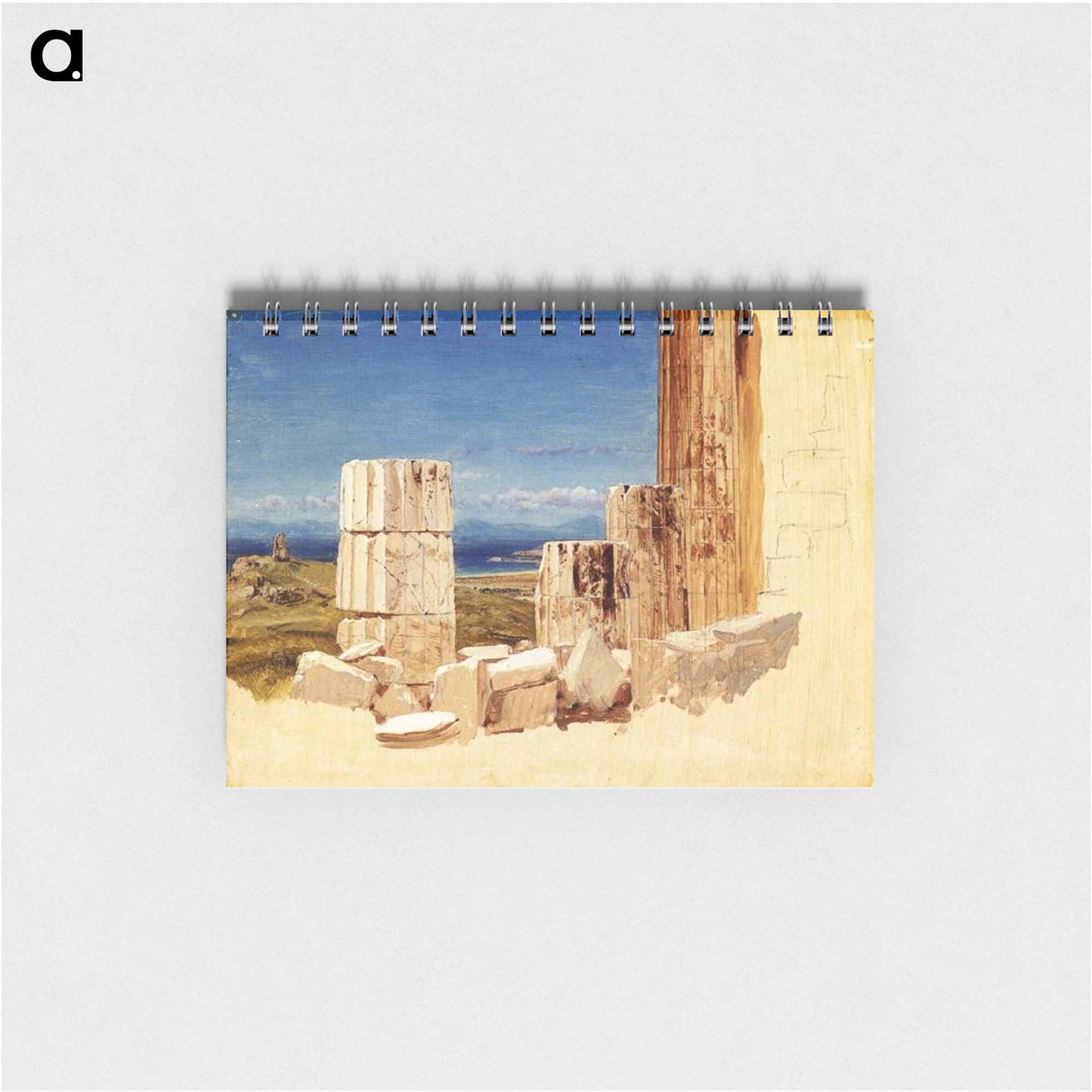 アートメモ帳-Broken Columns, View from the Parthenon - フレデリック エドウィン チャーチ Memo.