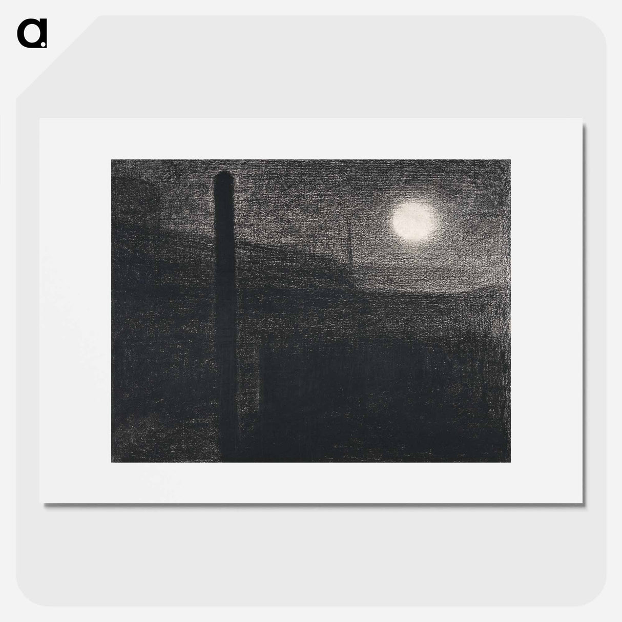 Courbevoie, Factories by Moonlight - Georges Seurat Poster.