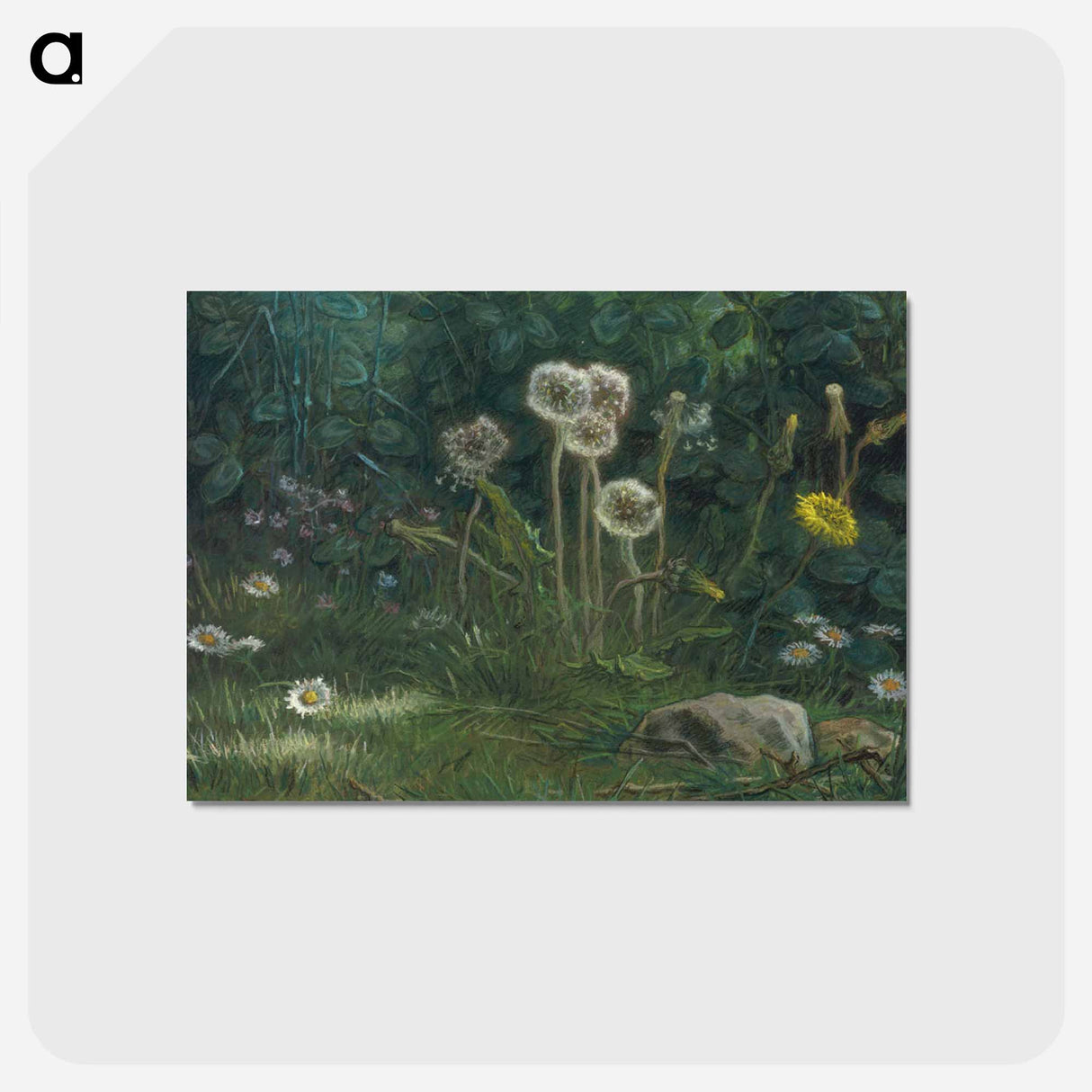 アートポストカード-Dandelions - ジャン フランソワ ミレー Postcard.