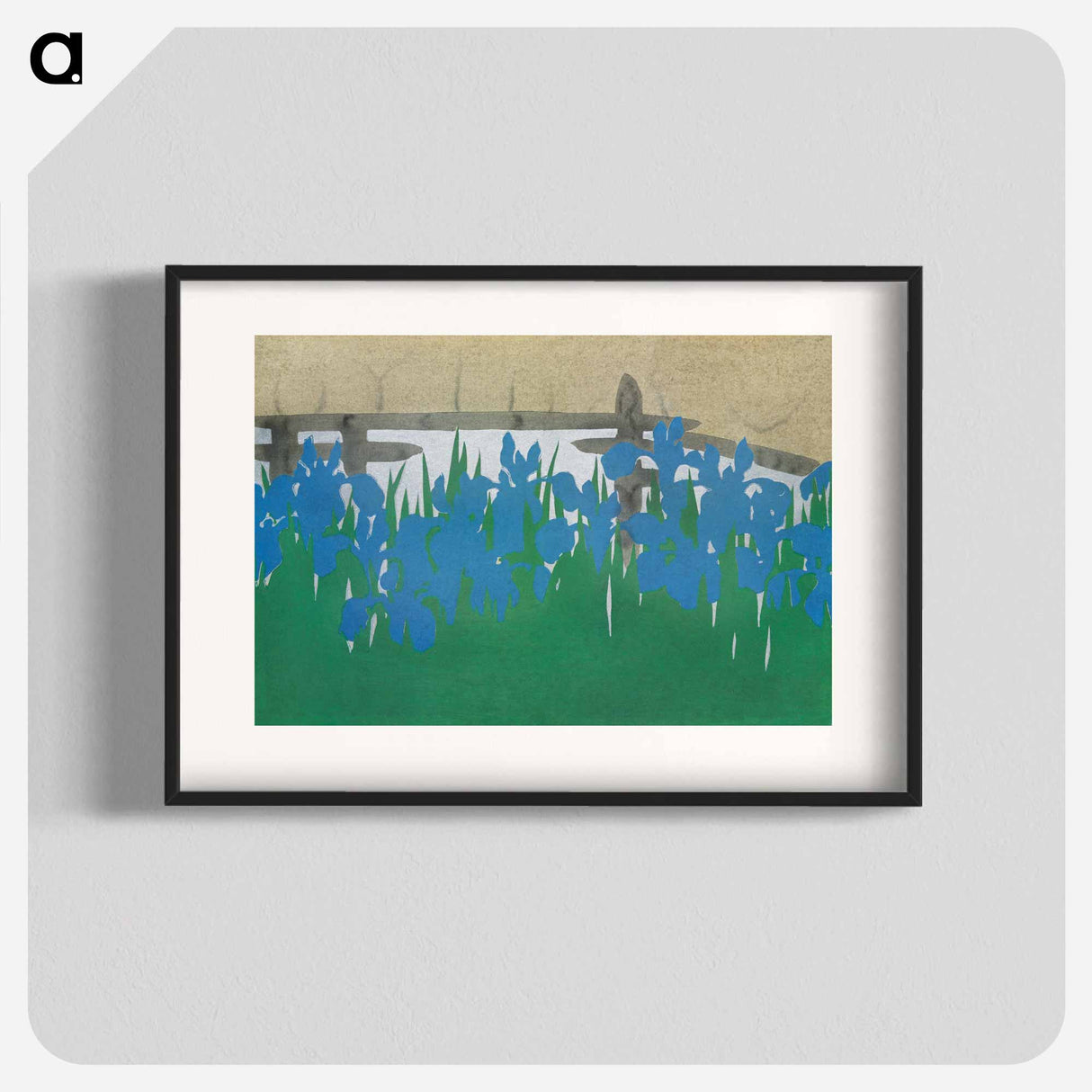 Irises from Momoyogusa–Flowers of a Hundred Generations - 神坂 雪佳 Poster.