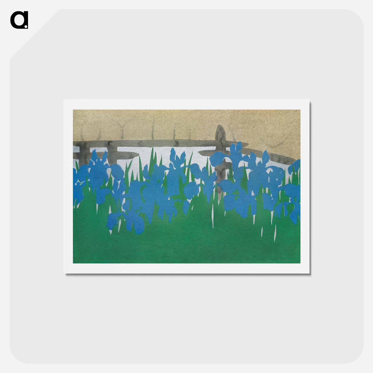 アートポストカード-Irises from Momoyogusa–Flowers of a Hundred Generations - 神坂 雪佳 Postcard.