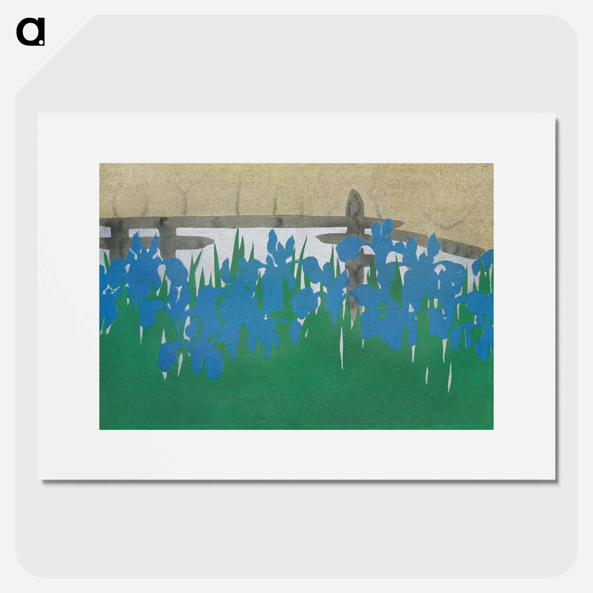 Irises from Momoyogusa–Flowers of a Hundred Generations - 神坂 雪佳 Poster.