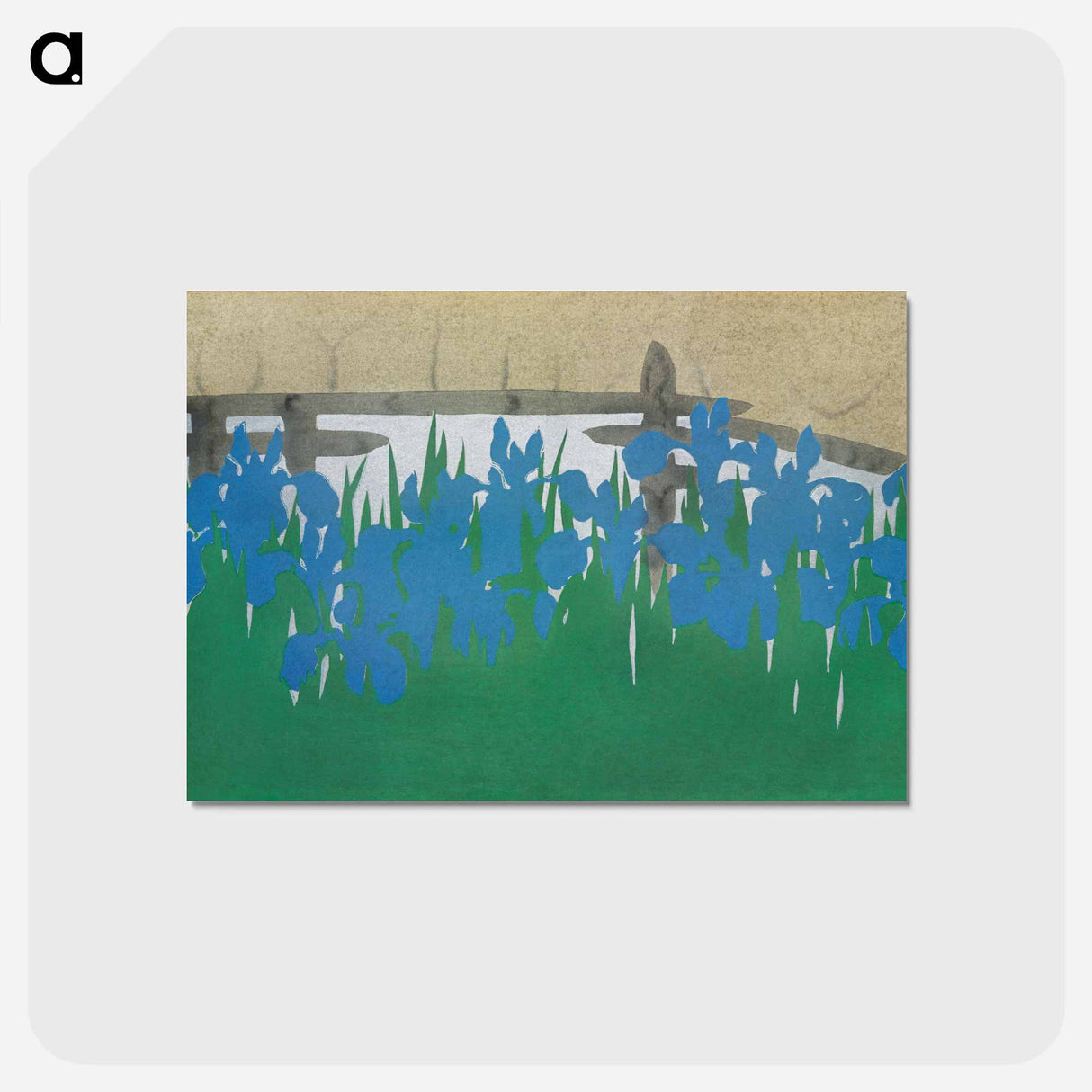 アートポストカード-Irises from Momoyogusa–Flowers of a Hundred Generations - 神坂 雪佳 Postcard.
