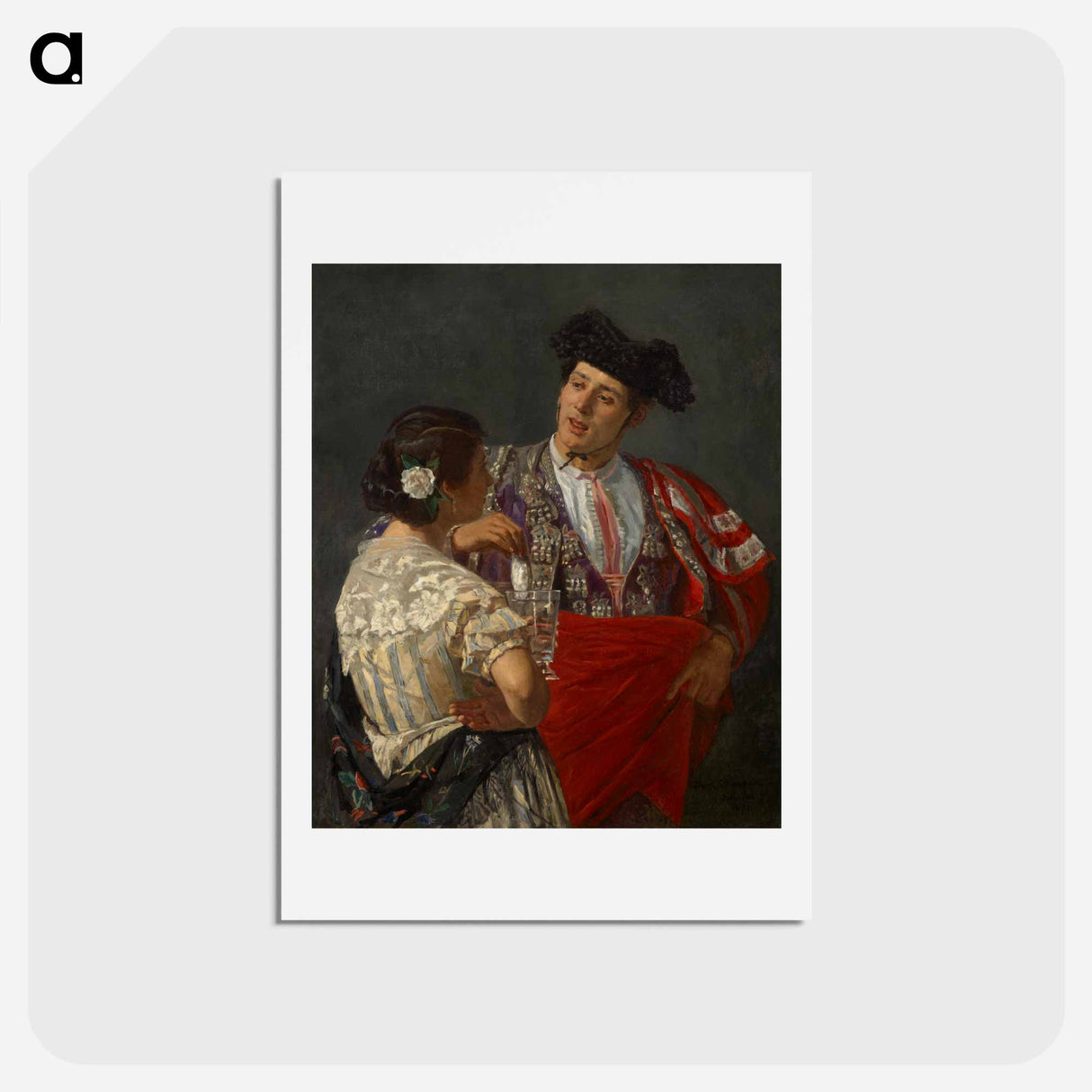アートポストカード-Offering the panal to the bullfighter - メアリー カサット Postcard.
