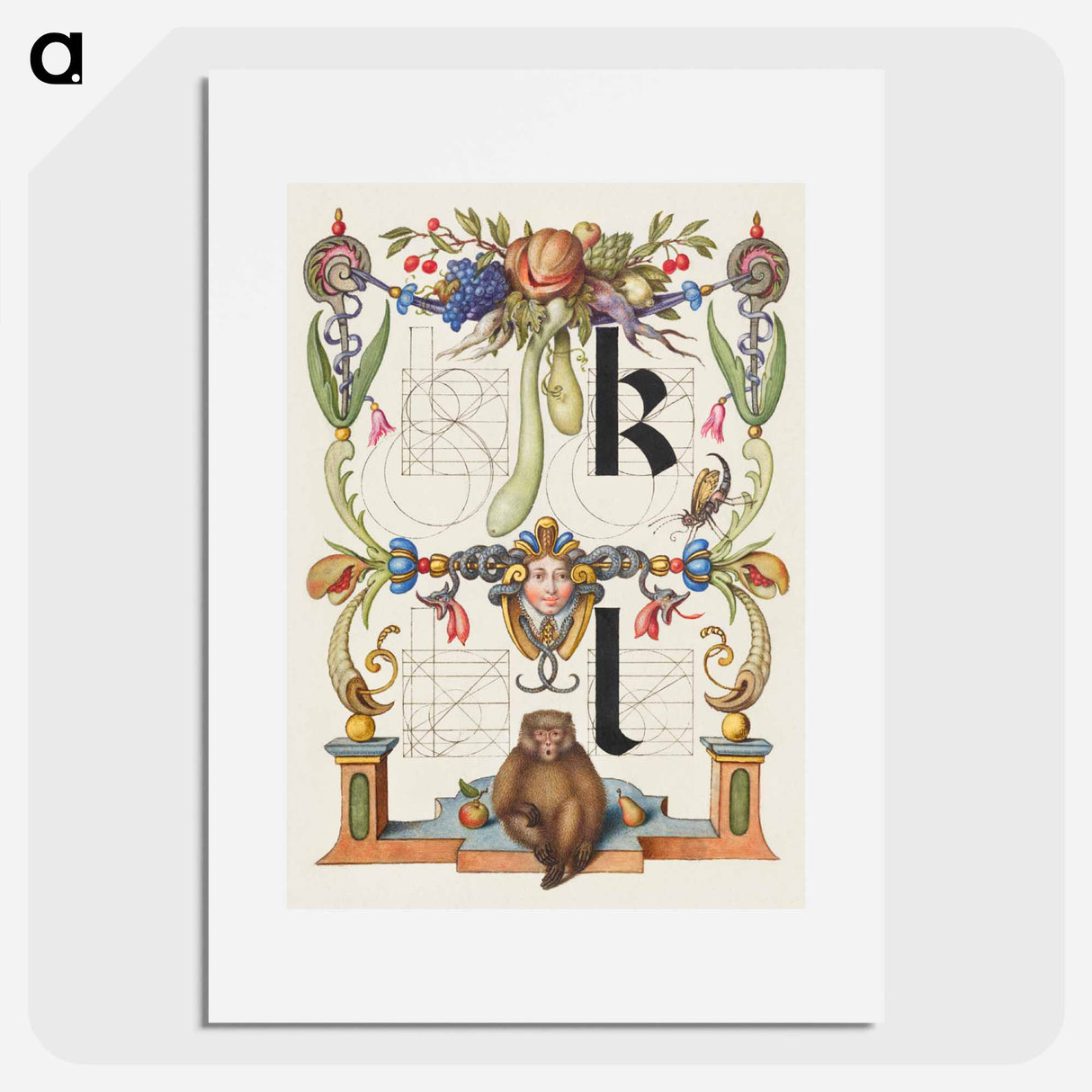 アートポスター-Guide for Constructing the Letters k and l from Mira Calligraphiae Monumenta
- 書道のお手本 Poster.