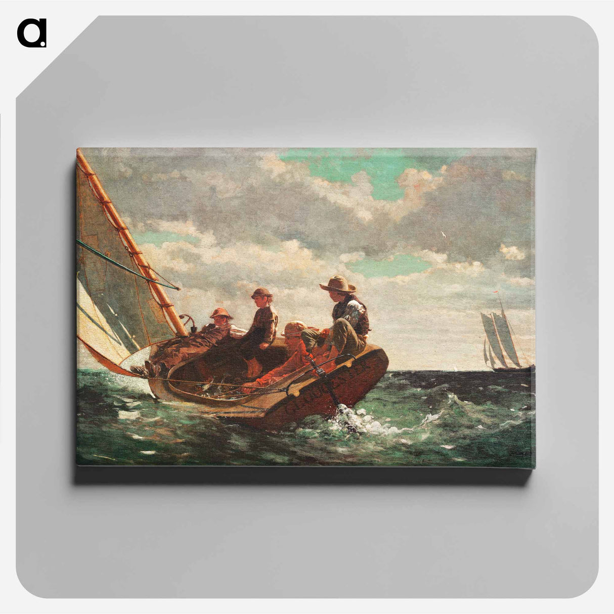 アートパネル-Breezing Up, A Fair Wind - ウィンスロー ホーマー Canvas.