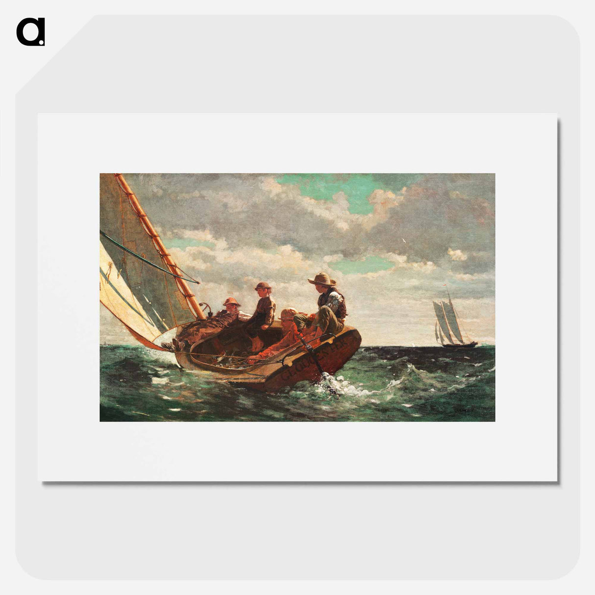 アートポスター-Breezing Up, A Fair Wind - ウィンスロー ホーマー Poster.