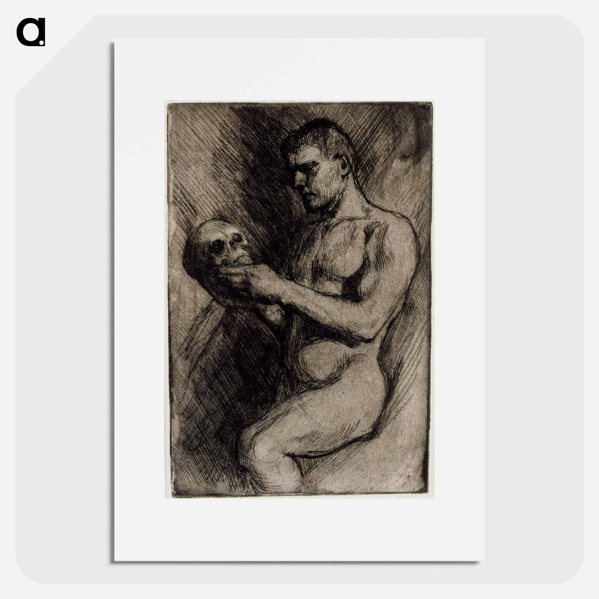 Alaston mies ja pääkallo - アルバート エーデルフェルト Poster.