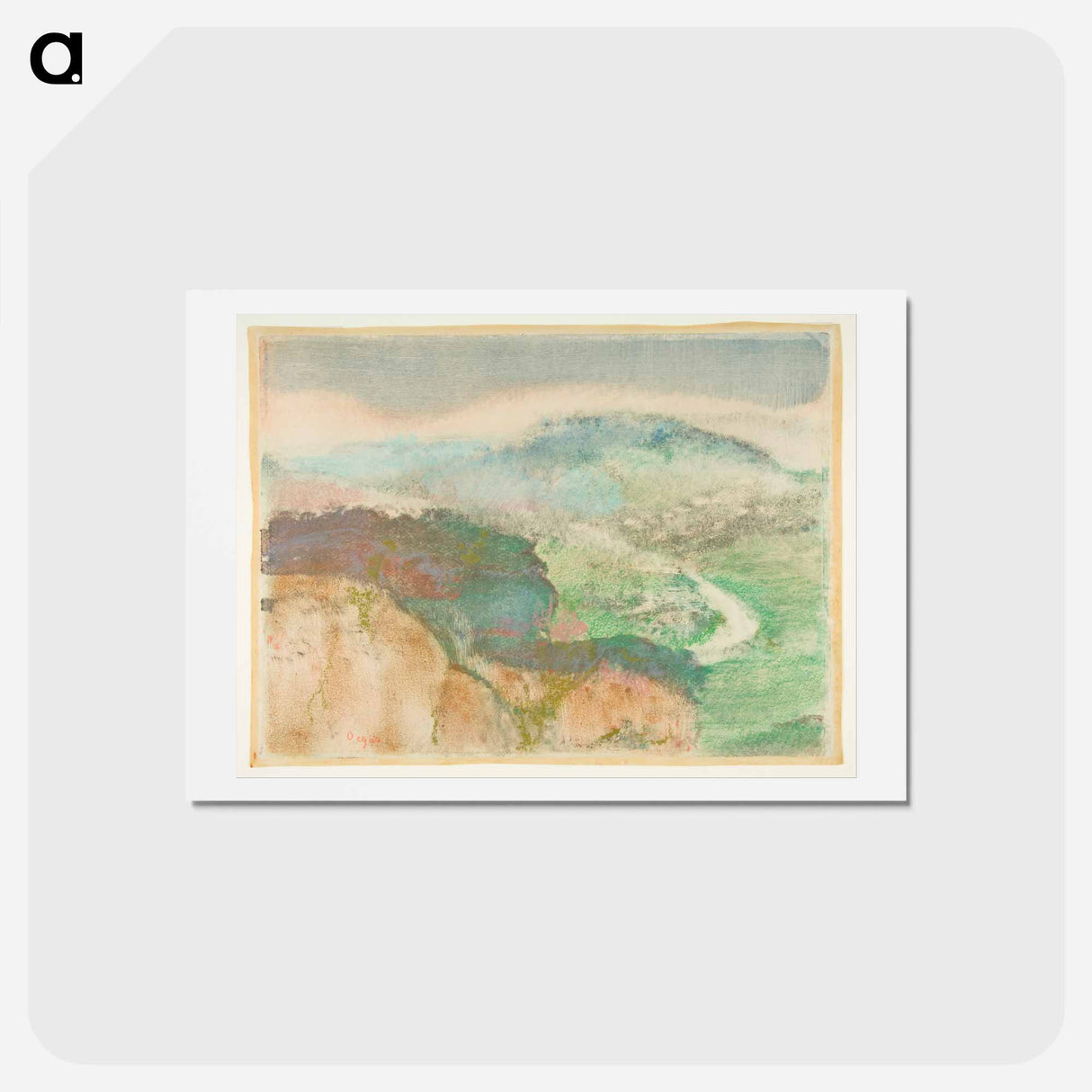 アートポストカード-Landscape - エドガー ドガ Postcard.