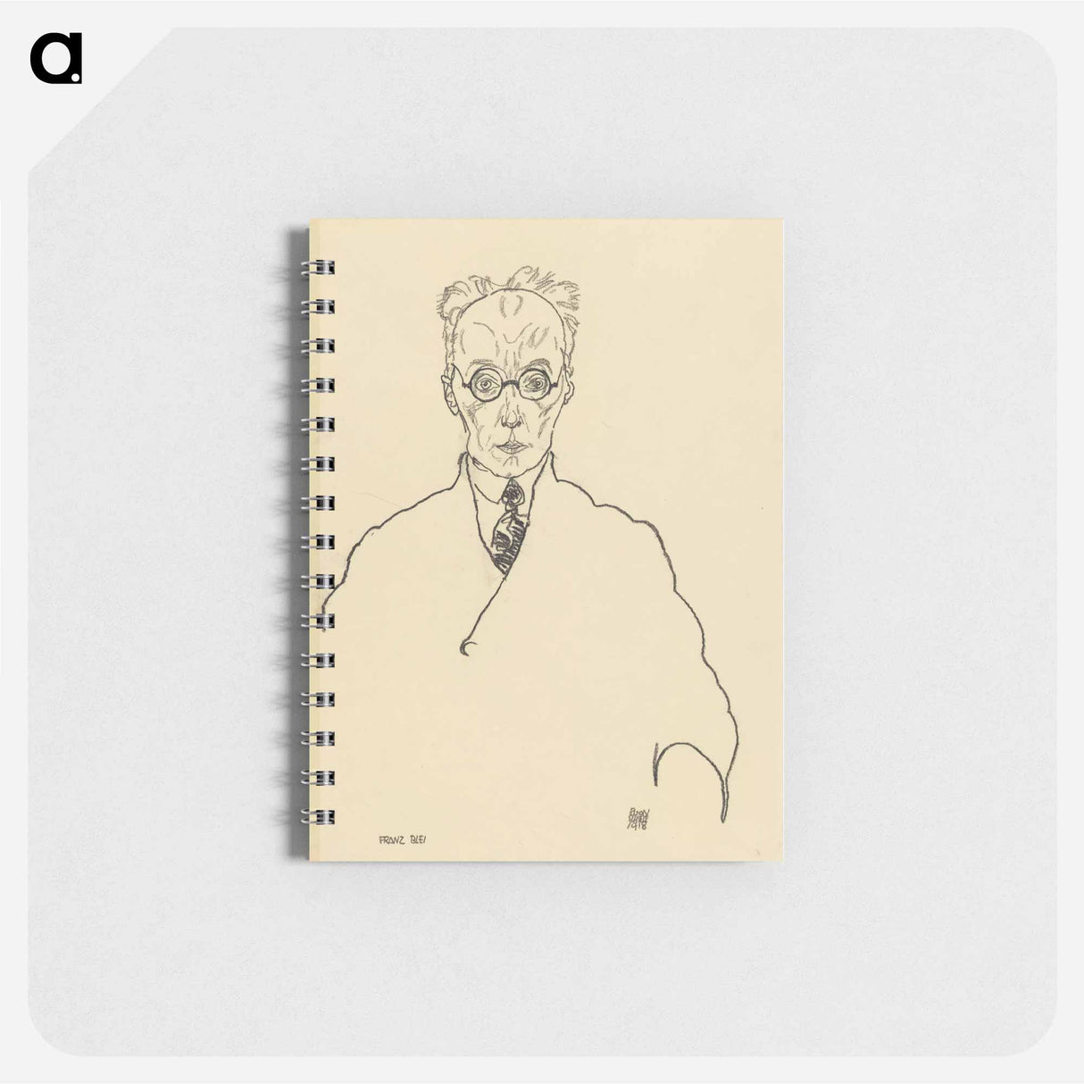 Portrait of the writer Franz Blei by Egon Schiele - エゴン シーレ Memo.
