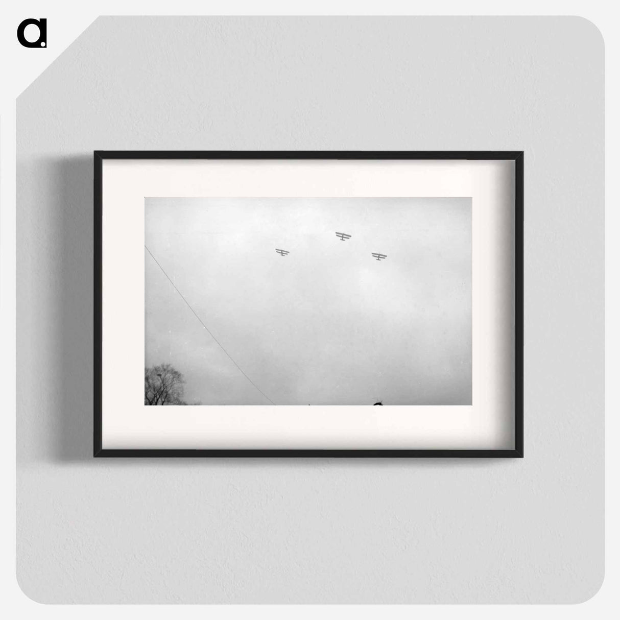 Airplanes in flight above Hendon, London - エリック リー ジョンソン Poster.