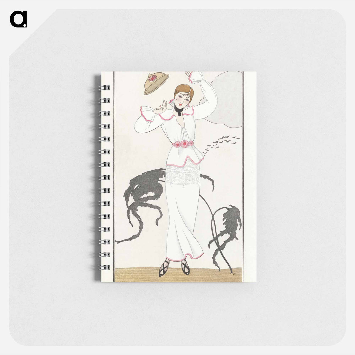 Costumes Parisiens, no.21: Robe de drap blanc - ジョルジュ バルビエ Memo.