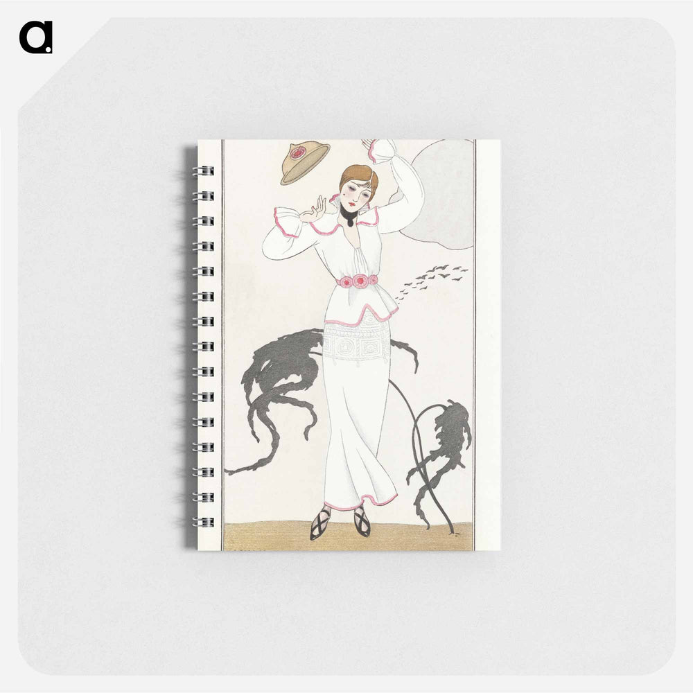 Costumes Parisiens, no.21: Robe de drap blanc - ジョルジュ バルビエ Memo.