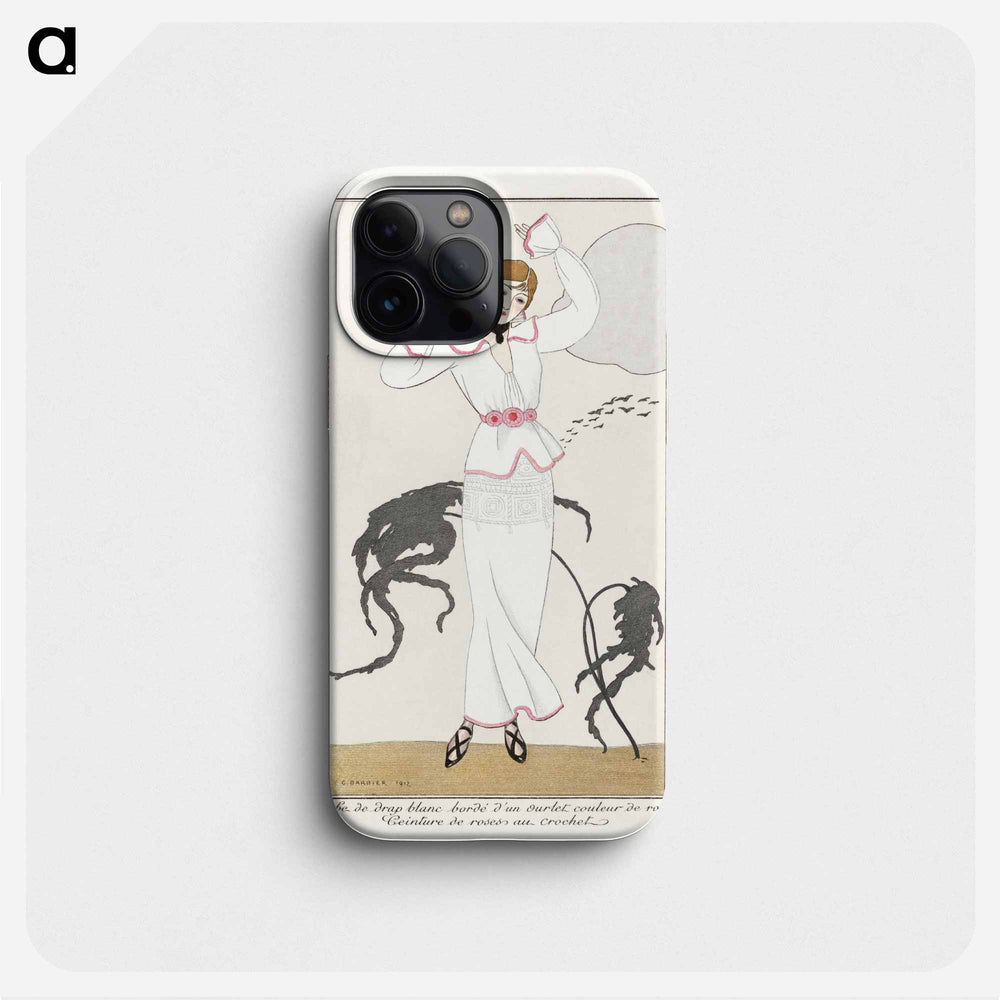 Parisian Costumes, no.21: White drapery robe - Georges Barbier Phone Case.