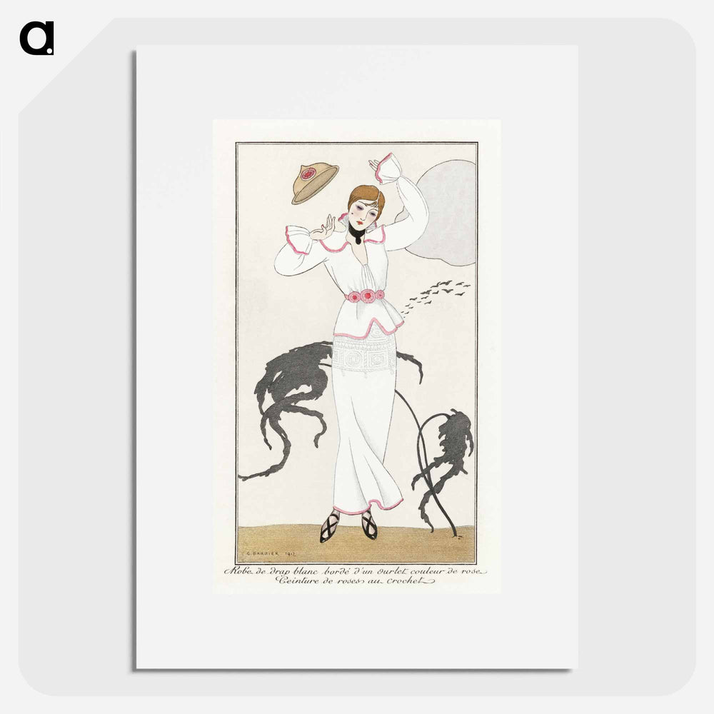 Parisian Costumes, no.21: Robe de drapery - Georges Barbier Poster.