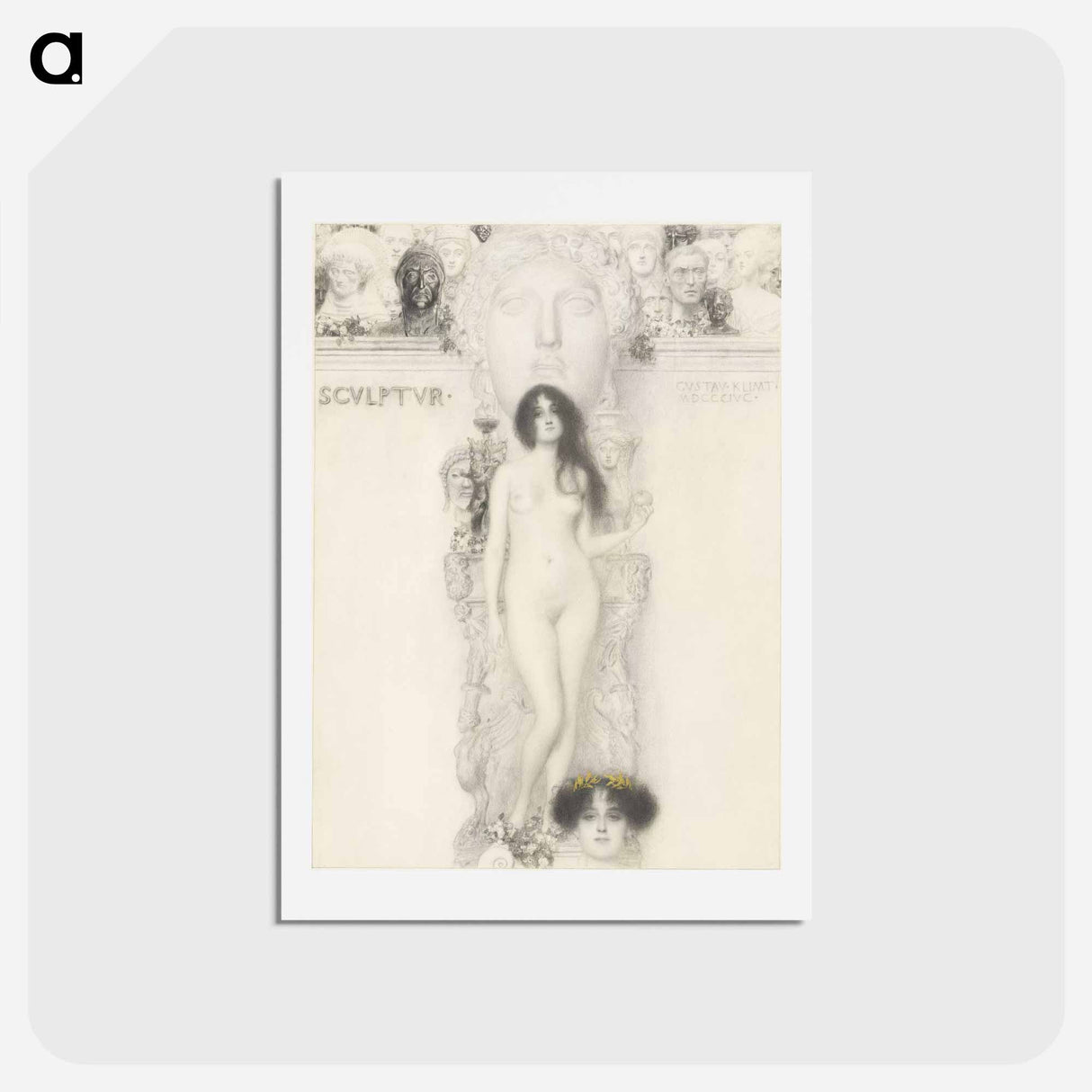 アートポストカード-Sculpture - グスタフ クリムト Postcard.