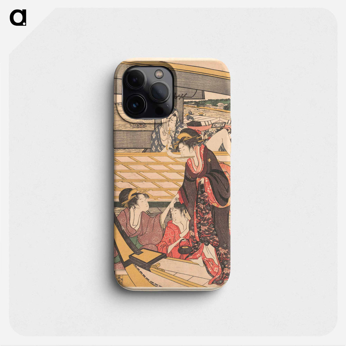 Pleasure Parties in Boats on the Sumida River under the Ryogoku Bridge - 喜多川 歌麿 Phone Case.