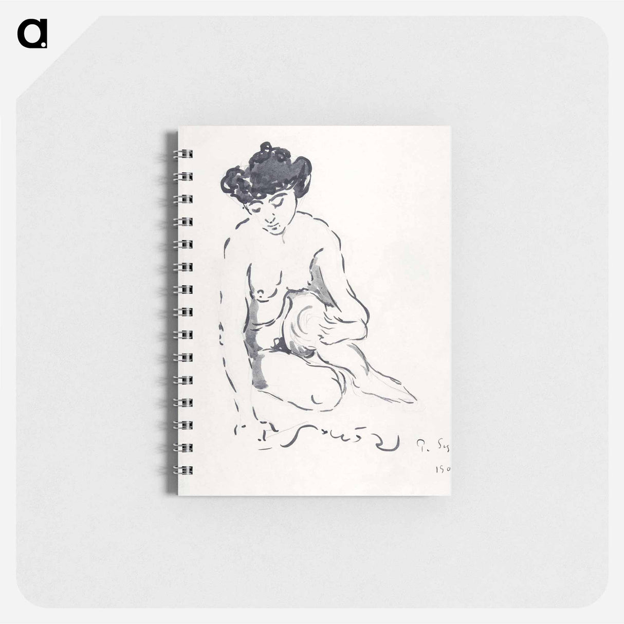 Seated Nude Woman - ポール シニャック Memo.