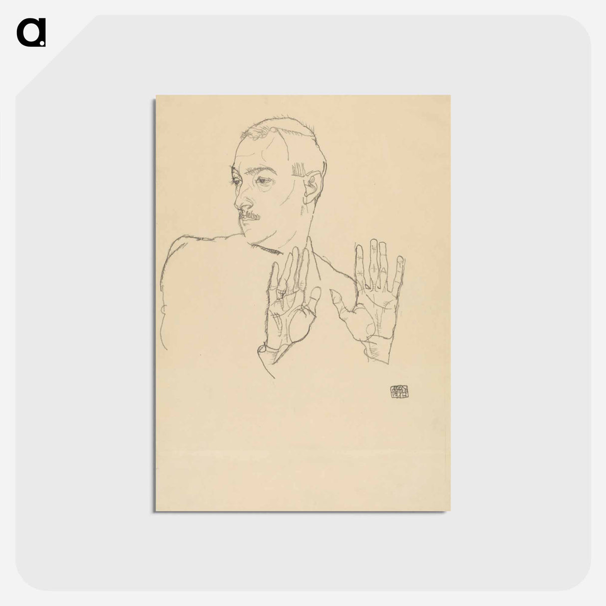 アートポストカード-Arthur Roessler Portrait
- ウィーン博物館 Postcard.