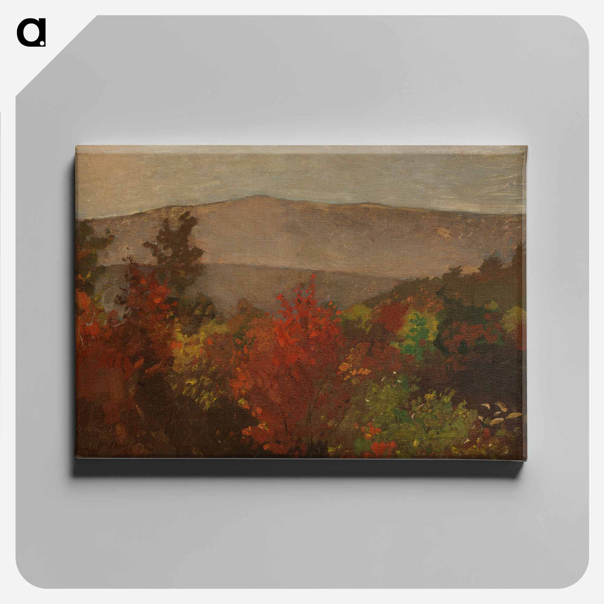 アートパネル-Autumn Treetops - ウィンスロー ホーマー Canvas.