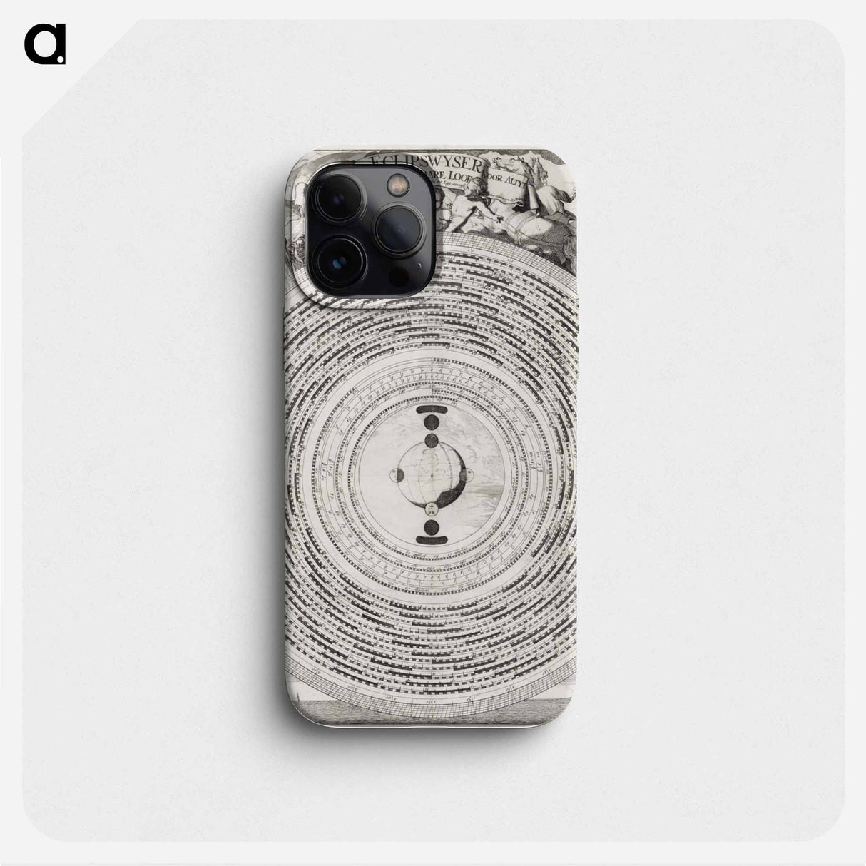 Maan en Eclipswyzer - アンティーク地図 Phone Case.