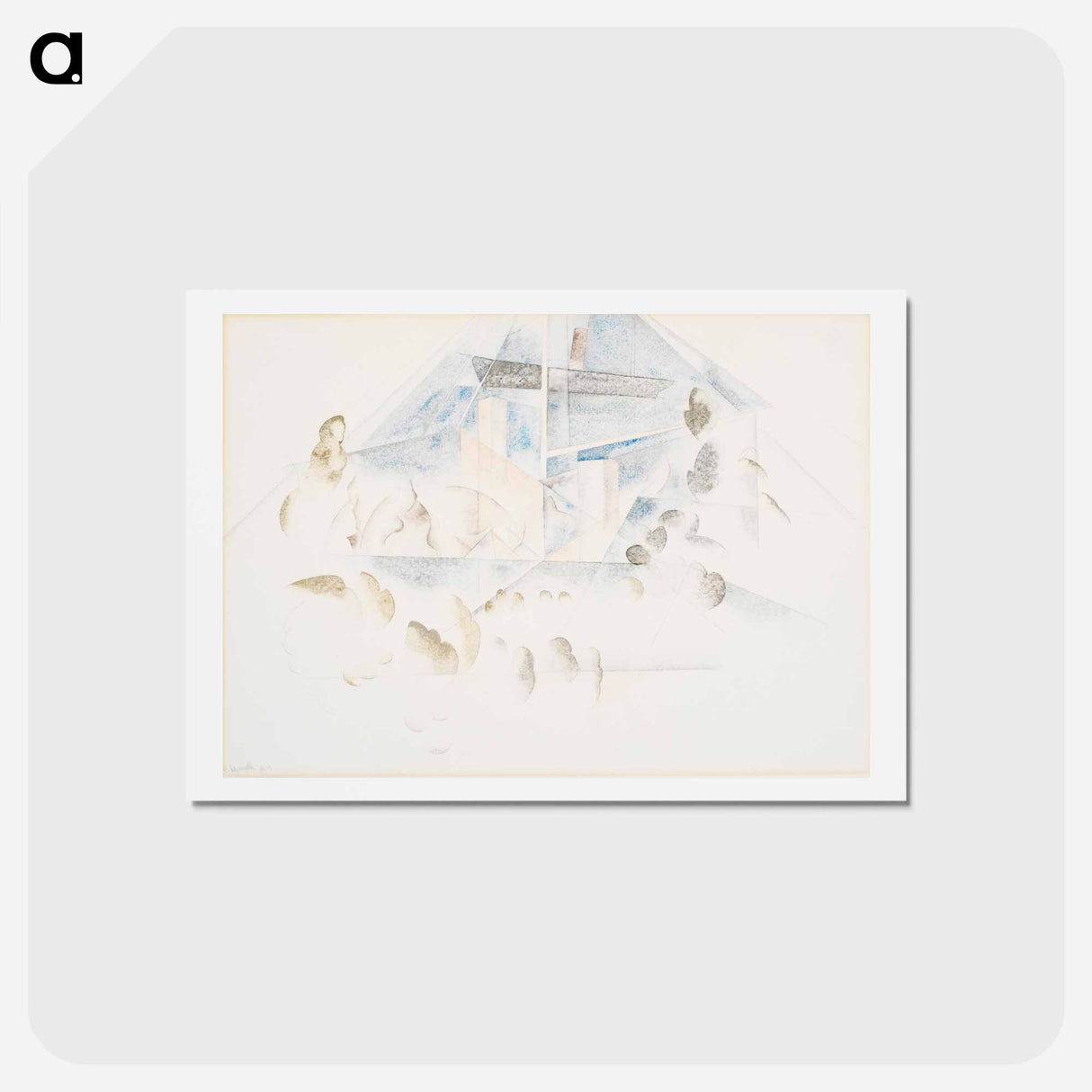 Bermuda, Masts and Foliage - チャールズ デムス Postcard.