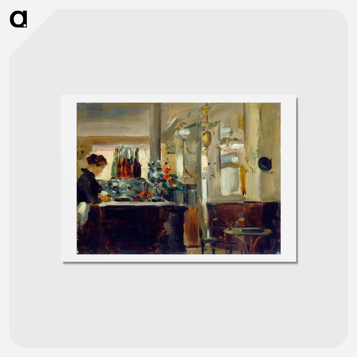 アートポストカード-Bon Bock Cafe - エドゥアール マネ Postcard.