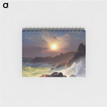 Coast Scene, Mount Desert Sunrise off the Maine Coast - フレデリック エドウィン チャーチ Memo.