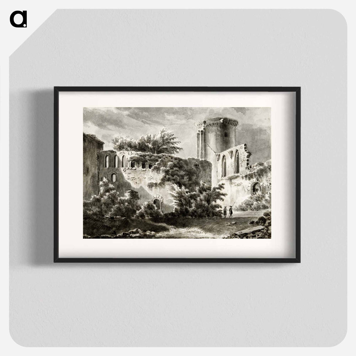 View of the courtyard of Château de Botwel - ジャン ベルナール Poster.