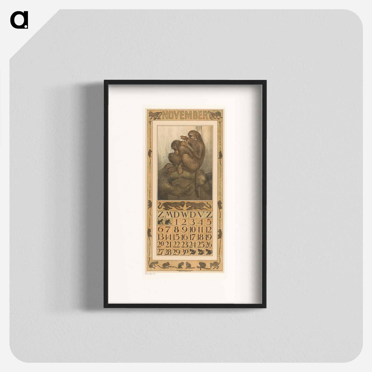 Calendar November with a vlog - Theo van Hoytema Poster.