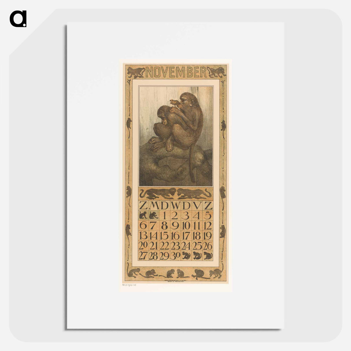 Calendar November with a vlog - Theo van Hoytema Poster.