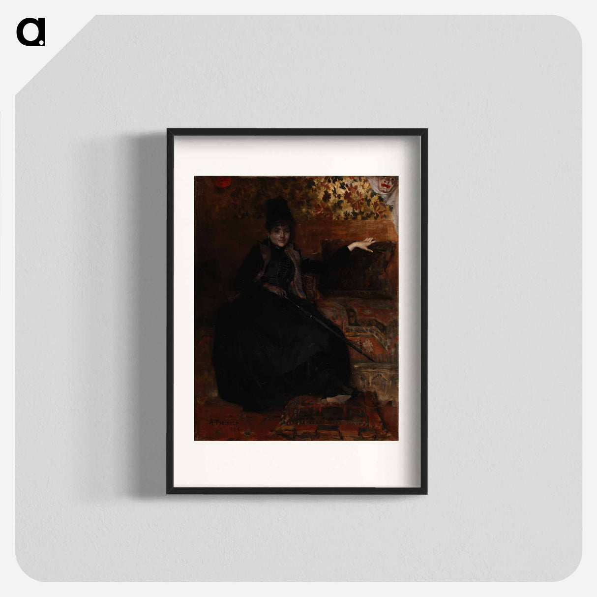 Lady in black, thérèse noire - アルバート エーデルフェルト Poster.