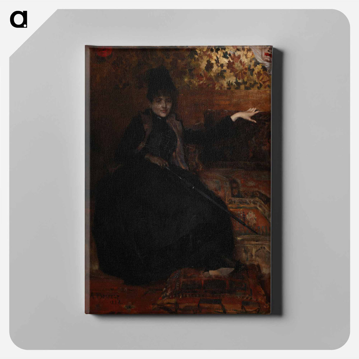 Lady in black, thérèse noire - アルバート エーデルフェルト Canvas.