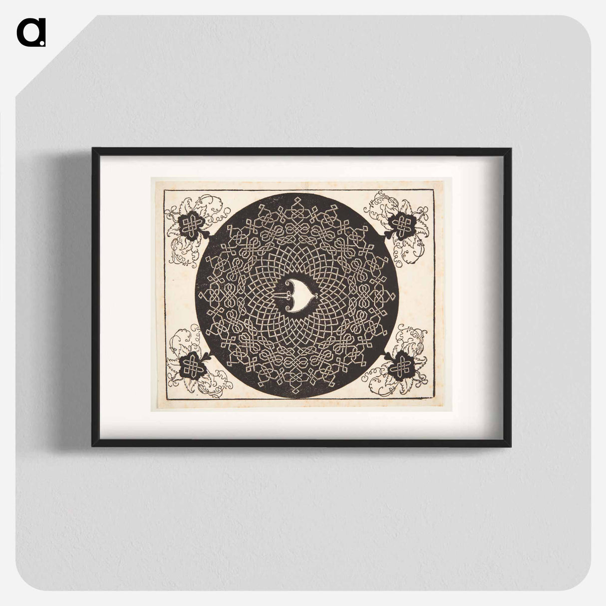 Knob with heart-shaped center - アルブレヒト デューラー Poster.