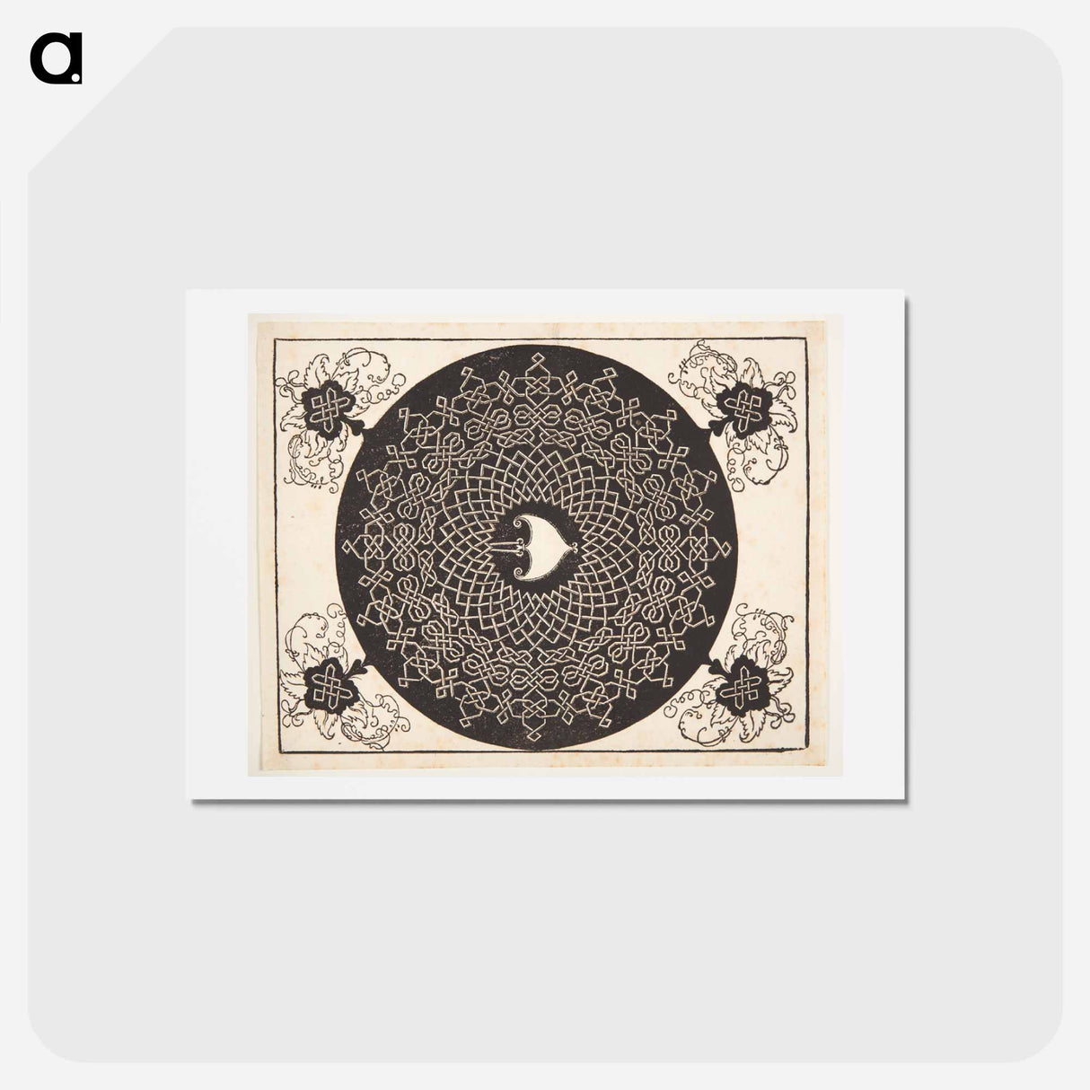 アートポストカード-Knob with heart-shaped center - アルブレヒト デューラー Postcard.